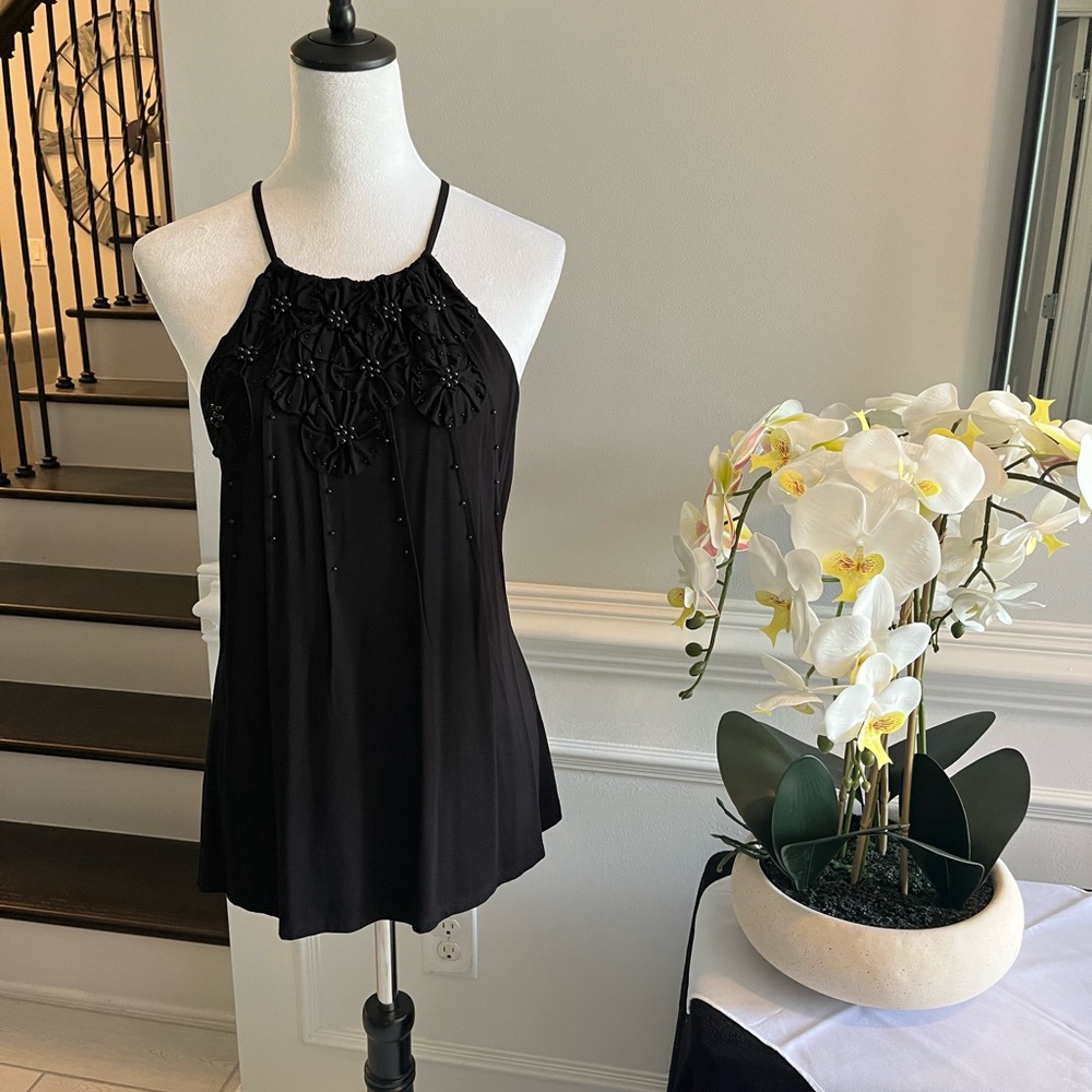 Elegant Black Sleeveless Top (Never Worn New Without Tags)